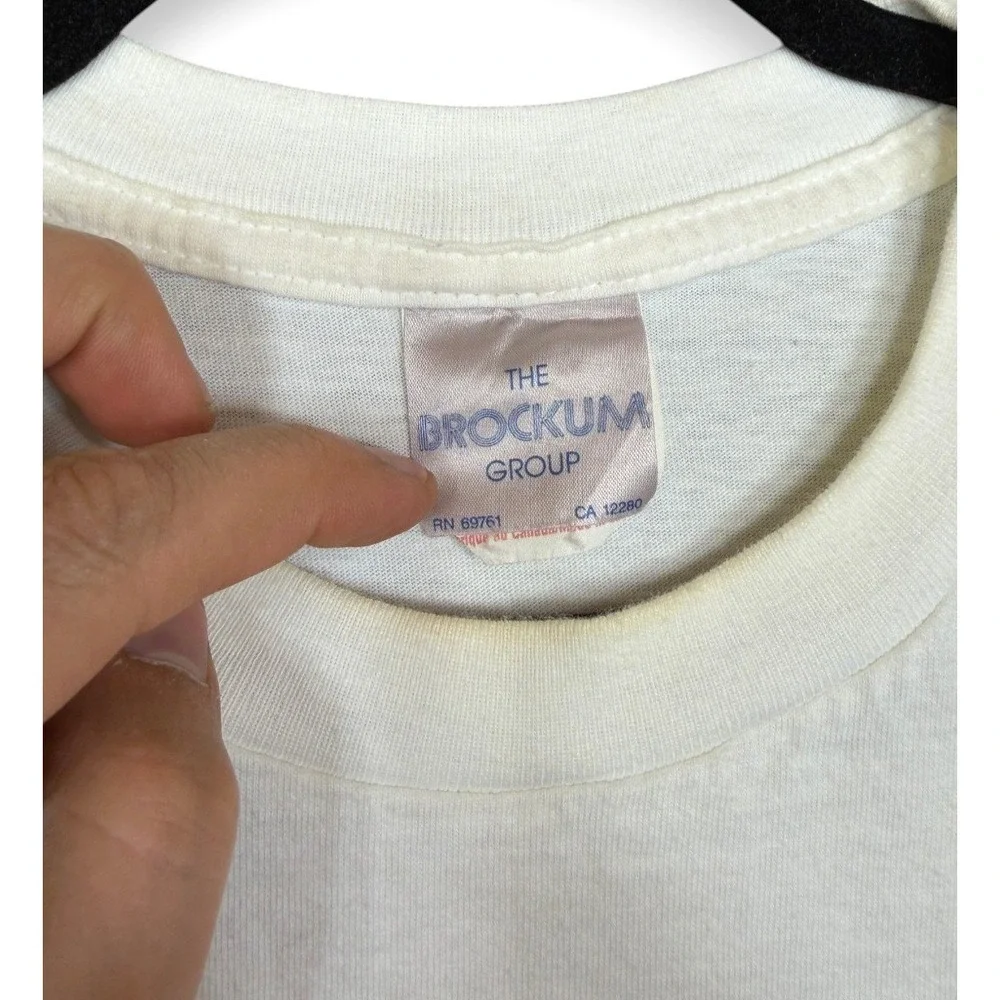 Brockum T-Shirt Mens XL White 1992 Toronto Film Festival Staff Vintage 90s